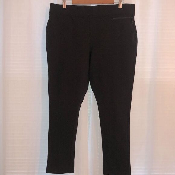 DKNY L Mid Rise Pull On Slim Ponte Dress Pants - Picture 3 of 13